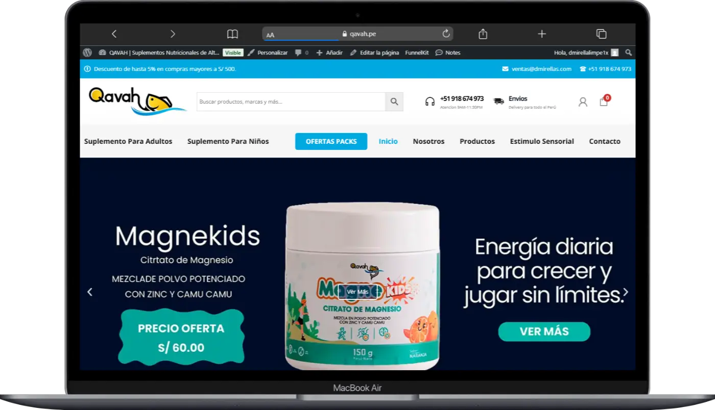Tienda Virtual QAVAH – Diseño y Desarrollo de Ecommerce en Lima